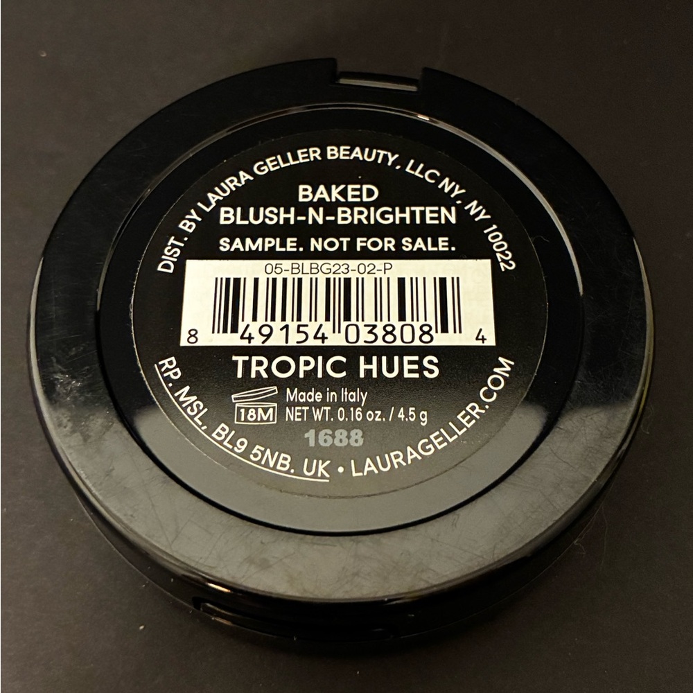 Laura Geller Baked Blush-n-Brighten Marbleized Blush in Tropic Hues .16oz 4.5g - Picture 3 of 3
